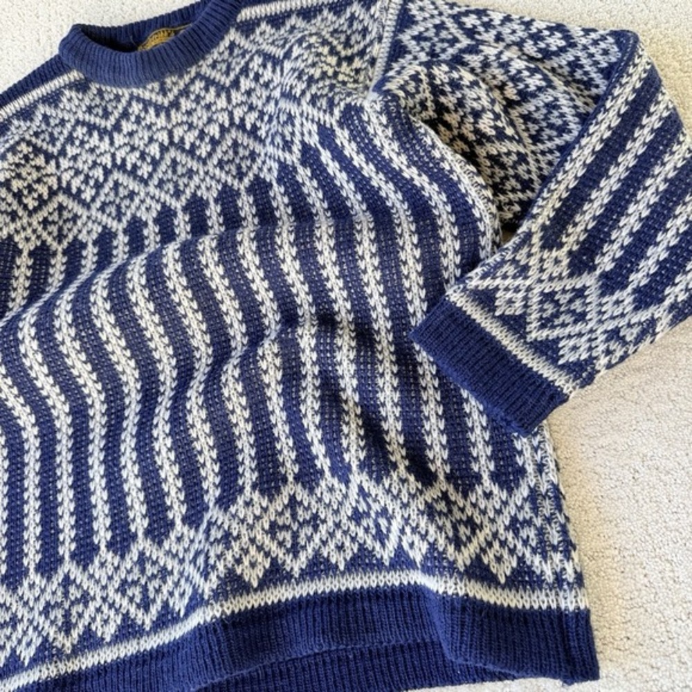 Nordstrikk‎ Norway Wool Fair Isle Nordic Fisherman Outdoor Sweater Men's S $150 - Picture 5 of 10